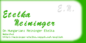 etelka meininger business card